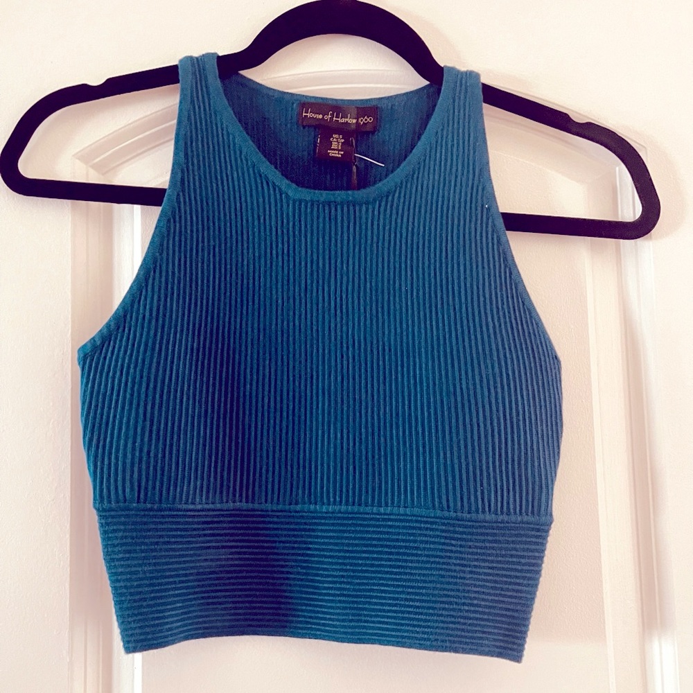 2. NWT Small Revolve House of Harlow 🩵 1960 Rib Knit Crop